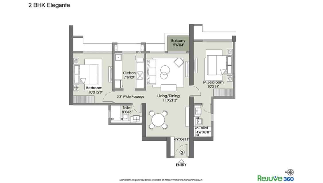 2-BHK-Elegante-Rejuve-360 FLOOR PLAN