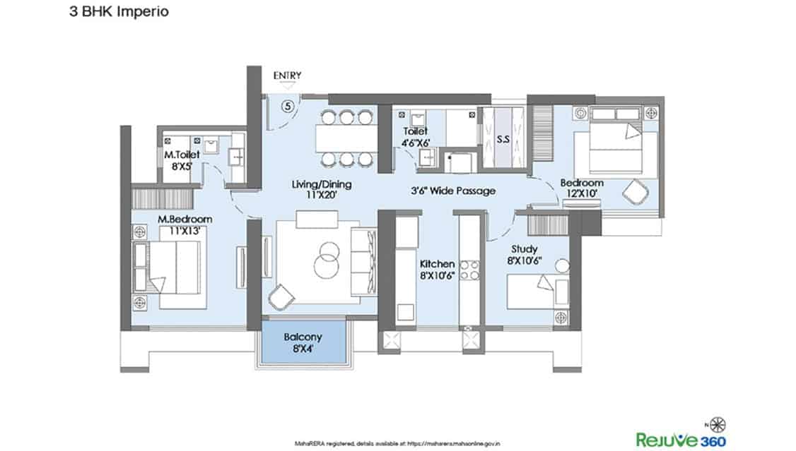 2-BHK-Elegante-Rejuve-360 FLOOR PLAN
