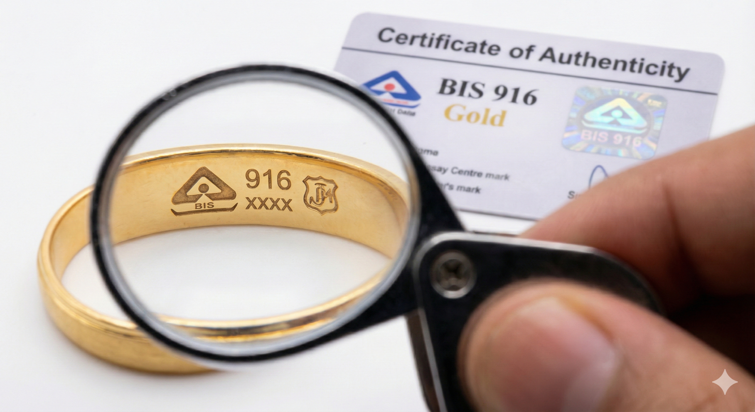  BIS hallmark stamp on gold