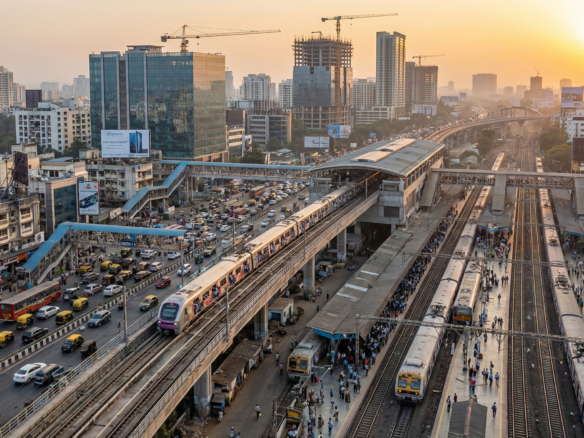 Aerial Cityscape Andheri Mumbai View Capturing